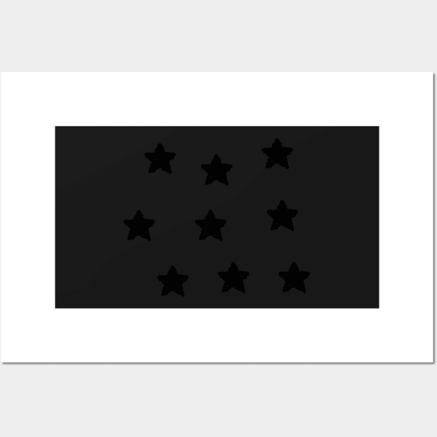 Spray Paint Black Stars Wall Art by jeanmbart